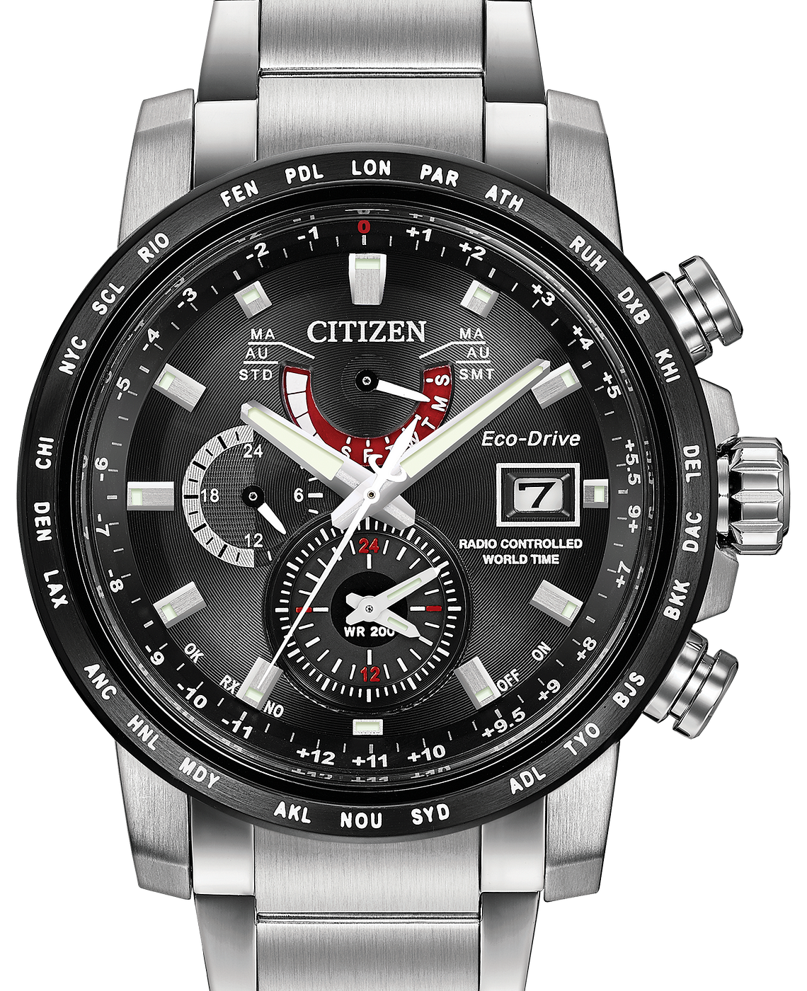 Citizen eco drive hot sale atomic world time